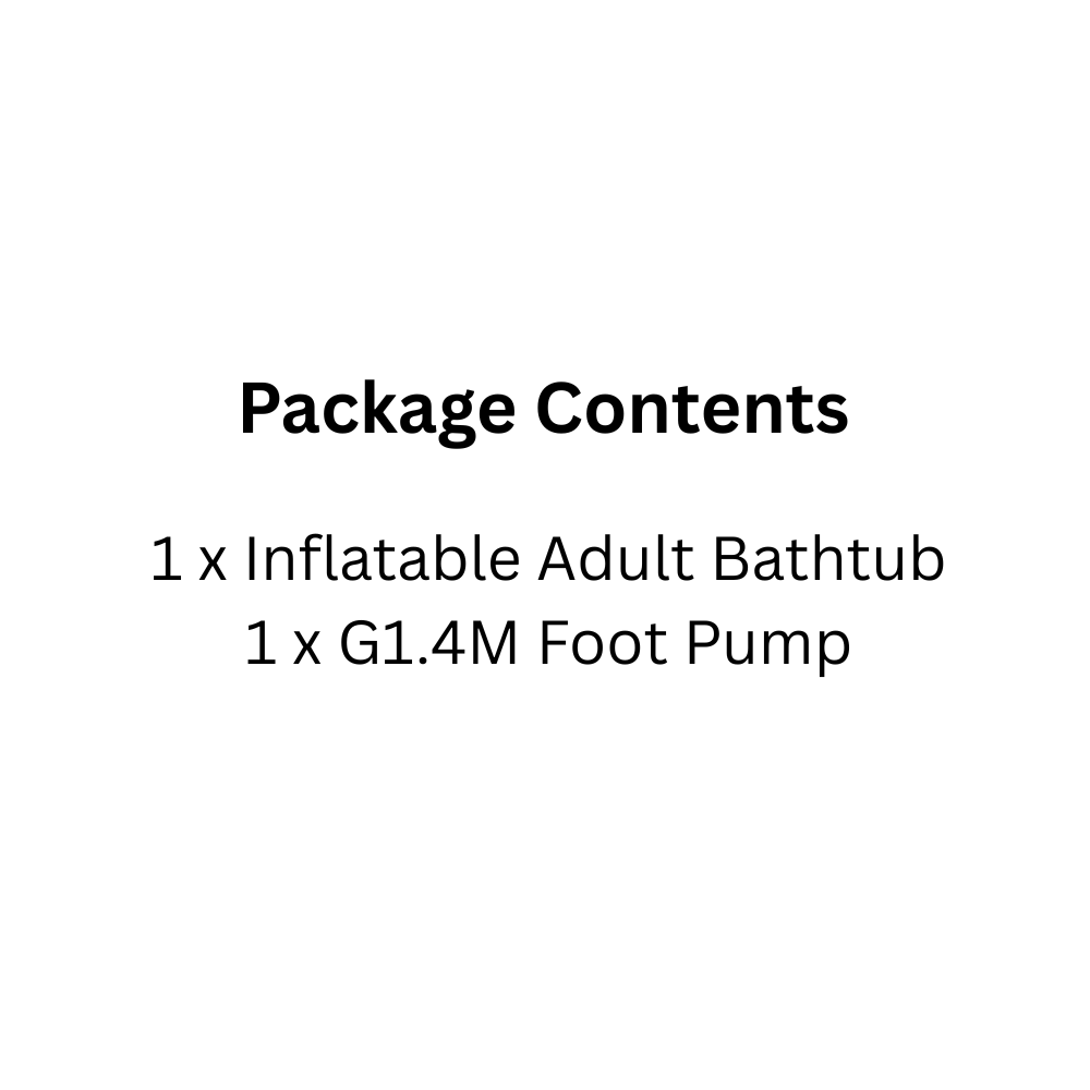 Inflatable Adult Bath Tub with G1.4M Foot Pump