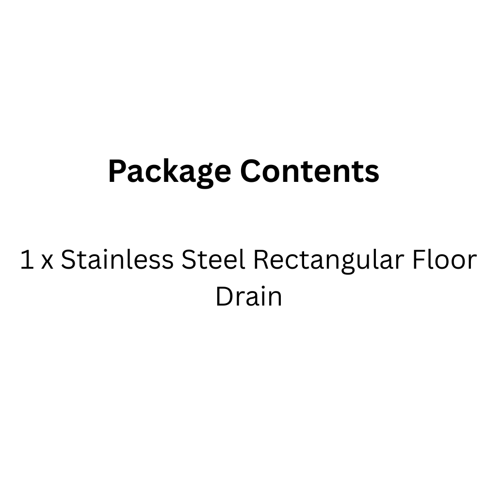 304 Stainless Steel Rectangular Bathroom Floor Drain