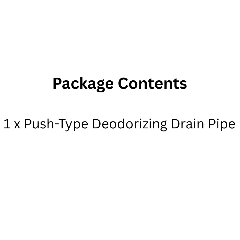 Push-Type Deodorizing Drain Pipe for Bathroom Wash Basin