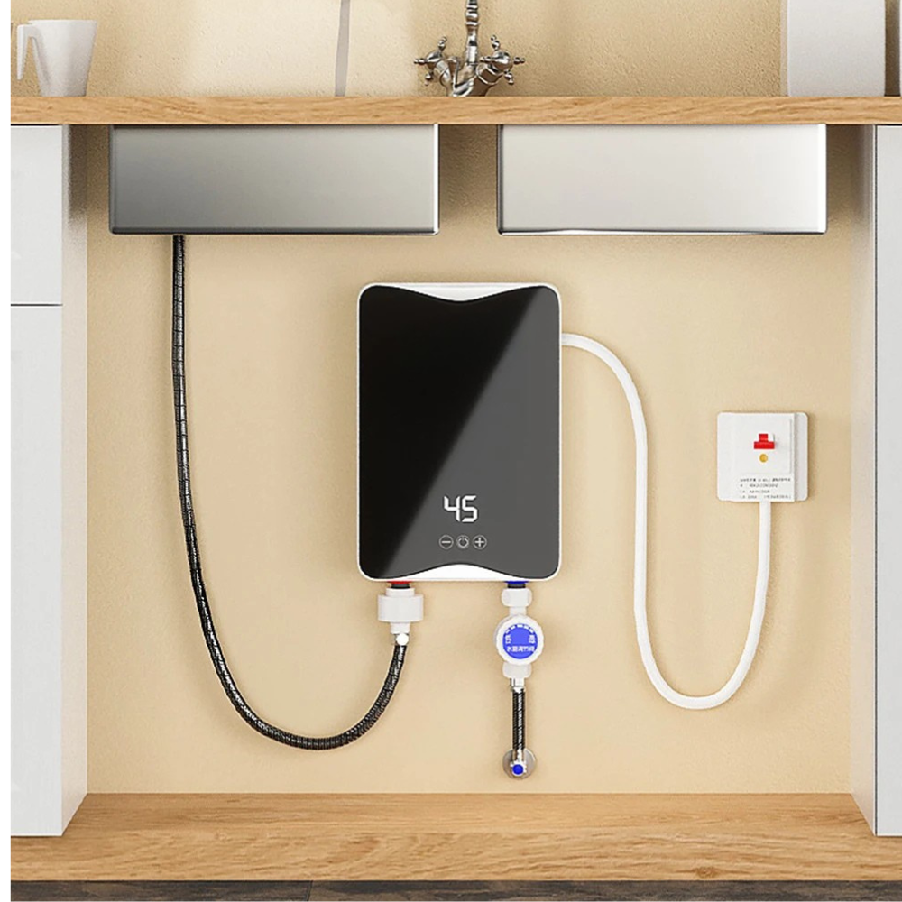 Compact Wall-Mounted Tankless Electric Water Heater for Kitchen & Bathroom