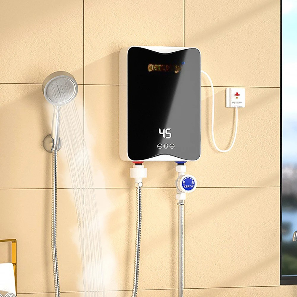 Compact Wall-Mounted Tankless Electric Water Heater for Kitchen & Bathroom