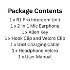 1000m Bluetooth Helmet Intercom with Dash Cam