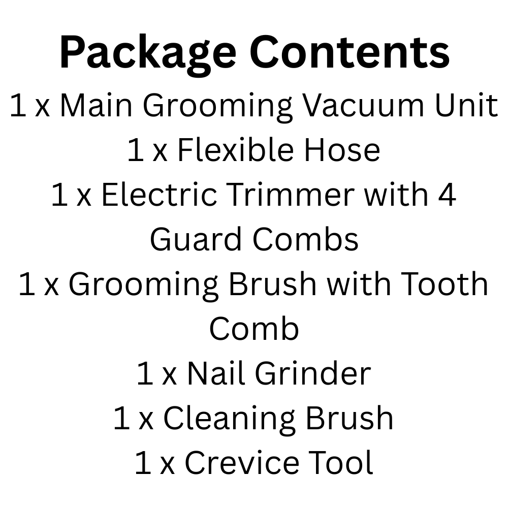 5-in-1 Black Pet Grooming Vacuum with Clippers & Brush