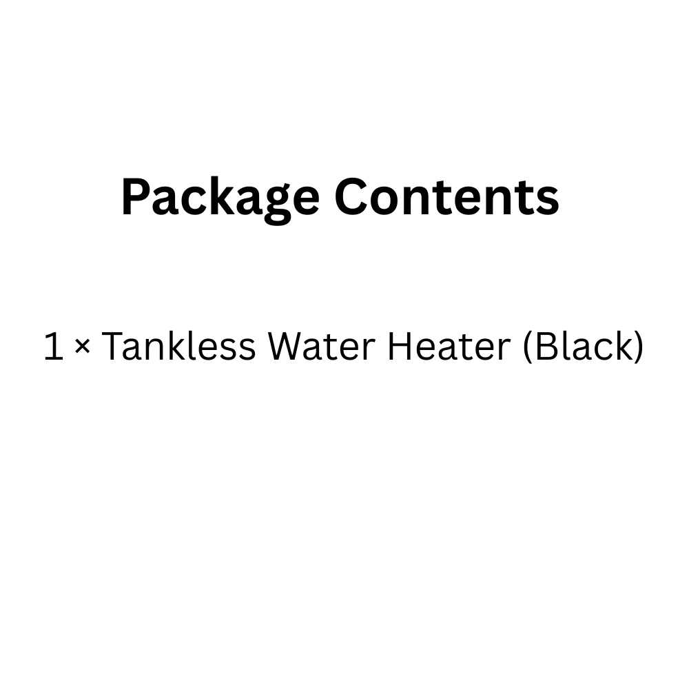 7000W Instant Electric Water Heater for Bathroom Shower Black