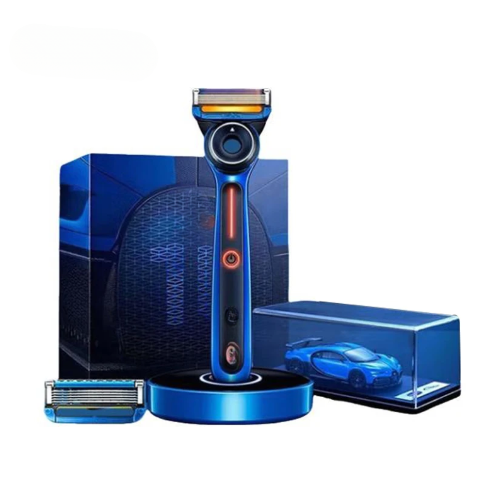 Cordless Heated Razor with 5 Nanotech Blades and Travel Case Bugatti Edition
