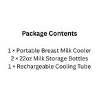 Portable 22oz Breast Milk Cooler with 24H Rechargeable Chilling Cordless & Travel-Friendly