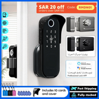 Outdoor Smart Lock with Remote, Fingerprint & Keypad Entry Reversible Handle Design