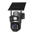 Wireless 4G Outdoor Camera with Solar Panel, 10X Zoom & AI Auto-Tracking