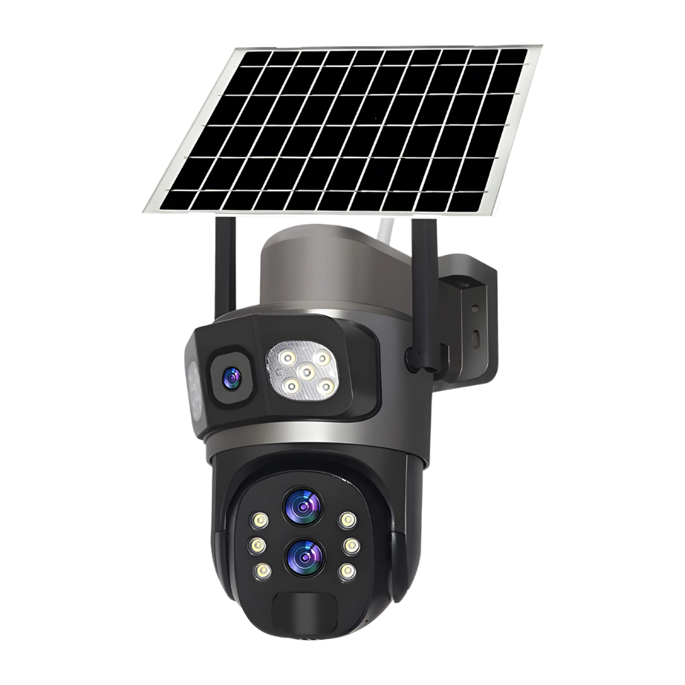 Wireless 4G Outdoor Camera with Solar Panel, 10X Zoom & AI Auto-Tracking