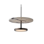 Modern Round Stone LED Pendant Lamp for Bedroom