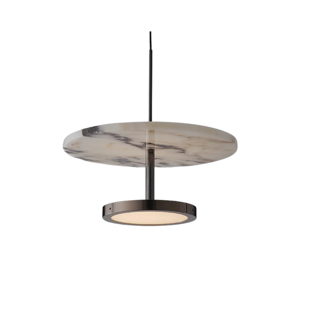 Modern Round Stone LED Pendant Lamp for Bedroom