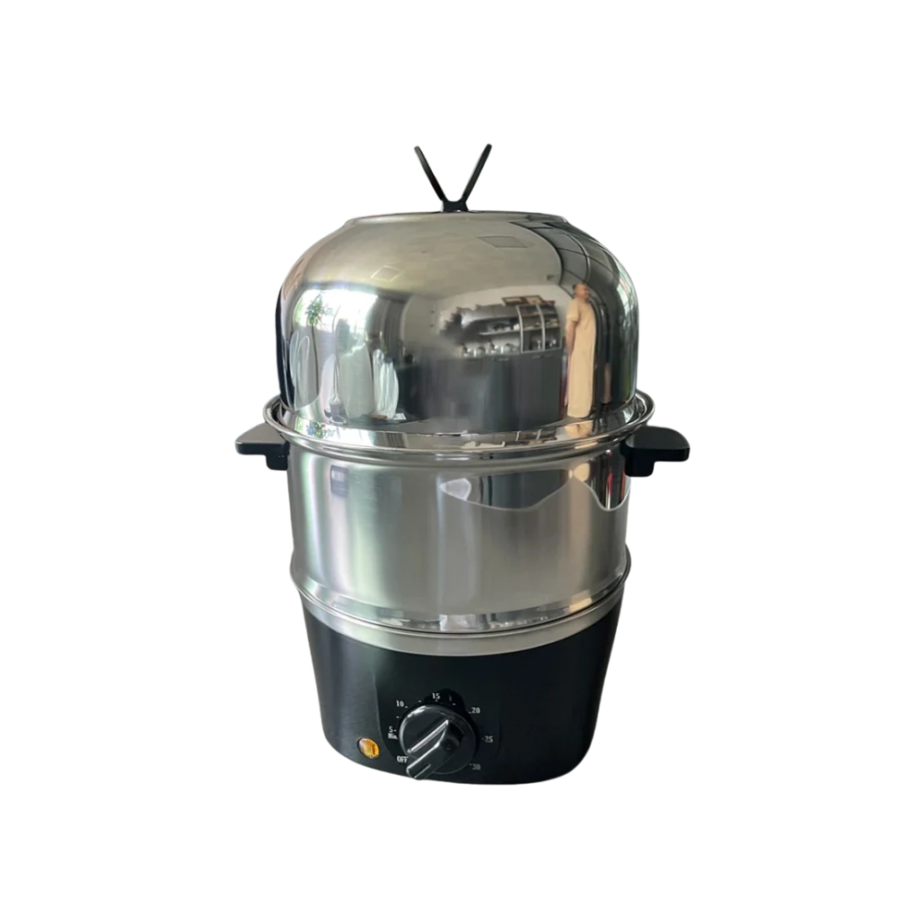 18-Egg Electric Boiler Steamer Stainless Steel, One-Touch Operation, 350W Power