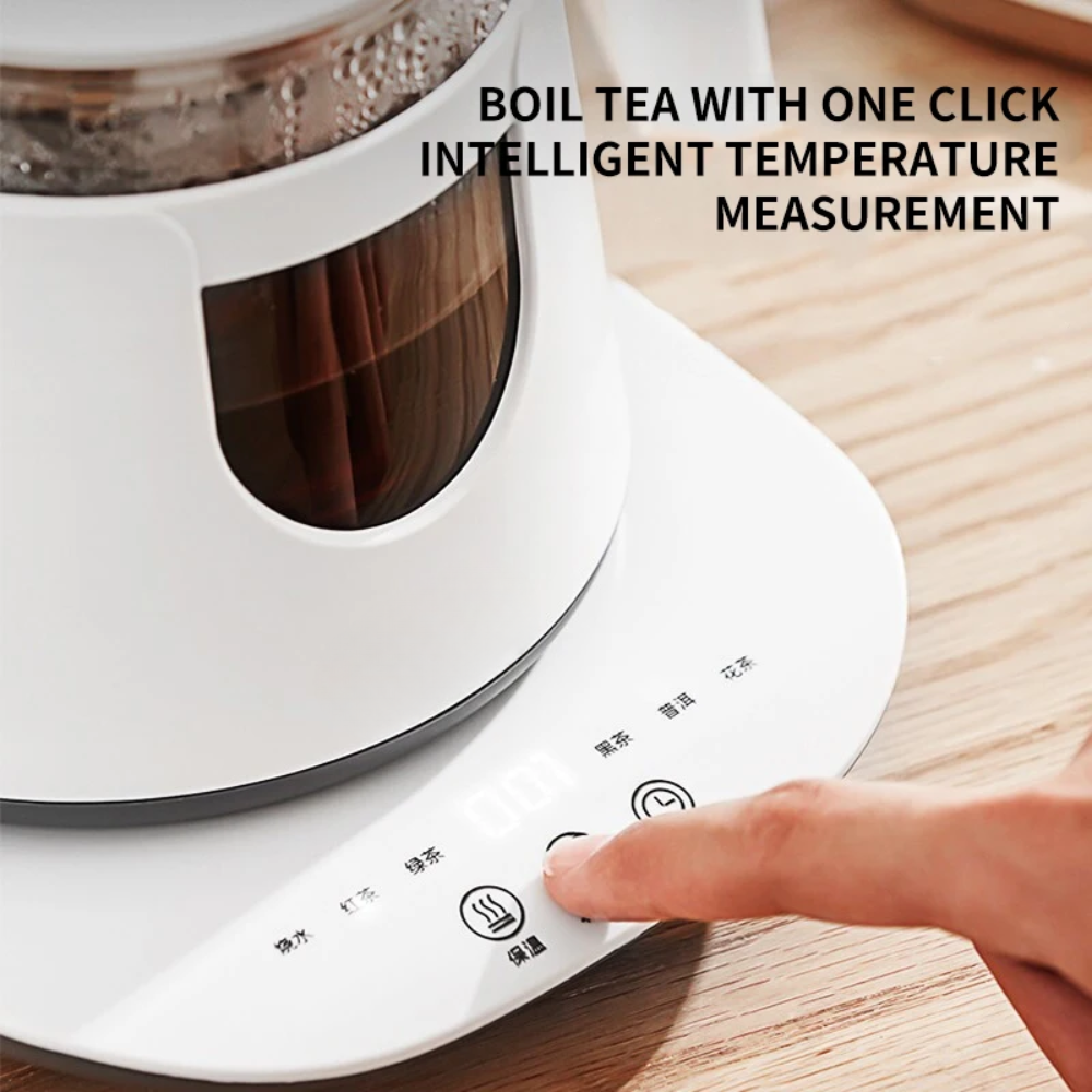1.8L Electric Glass Tea Pot with Temperature Control and Fast Heating