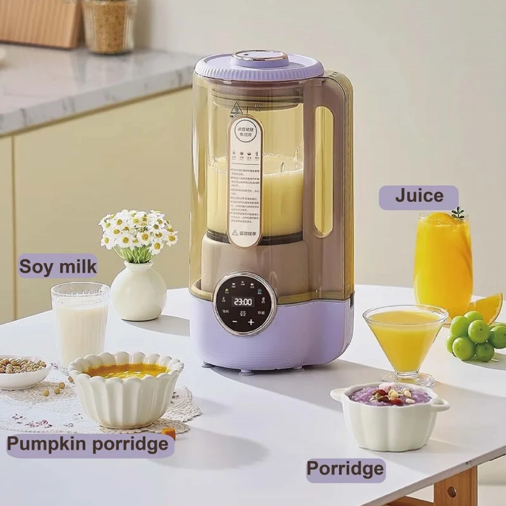 1.65L High Borosilicate Glass Soy Milk Maker Auto Cook, 20-Blade, Touch Panel