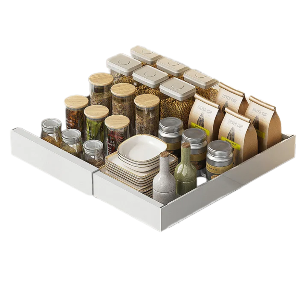 Sliding Roll-Out Shelf for Kitchen and Home Storage