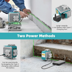 16-Line 4D Green Cross Laser Level for Tiling, Floor, and Wall Alignment