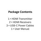 1080P HDMI Wireless Extender Kit with 2 Receivers 50m Range, Plug & Play