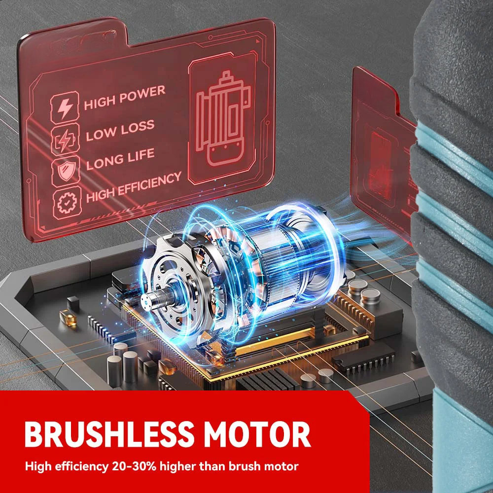 Portable Electric Jig Saw Cordless 1000W, Adjustable 45° Angle, 4 Accessories Included