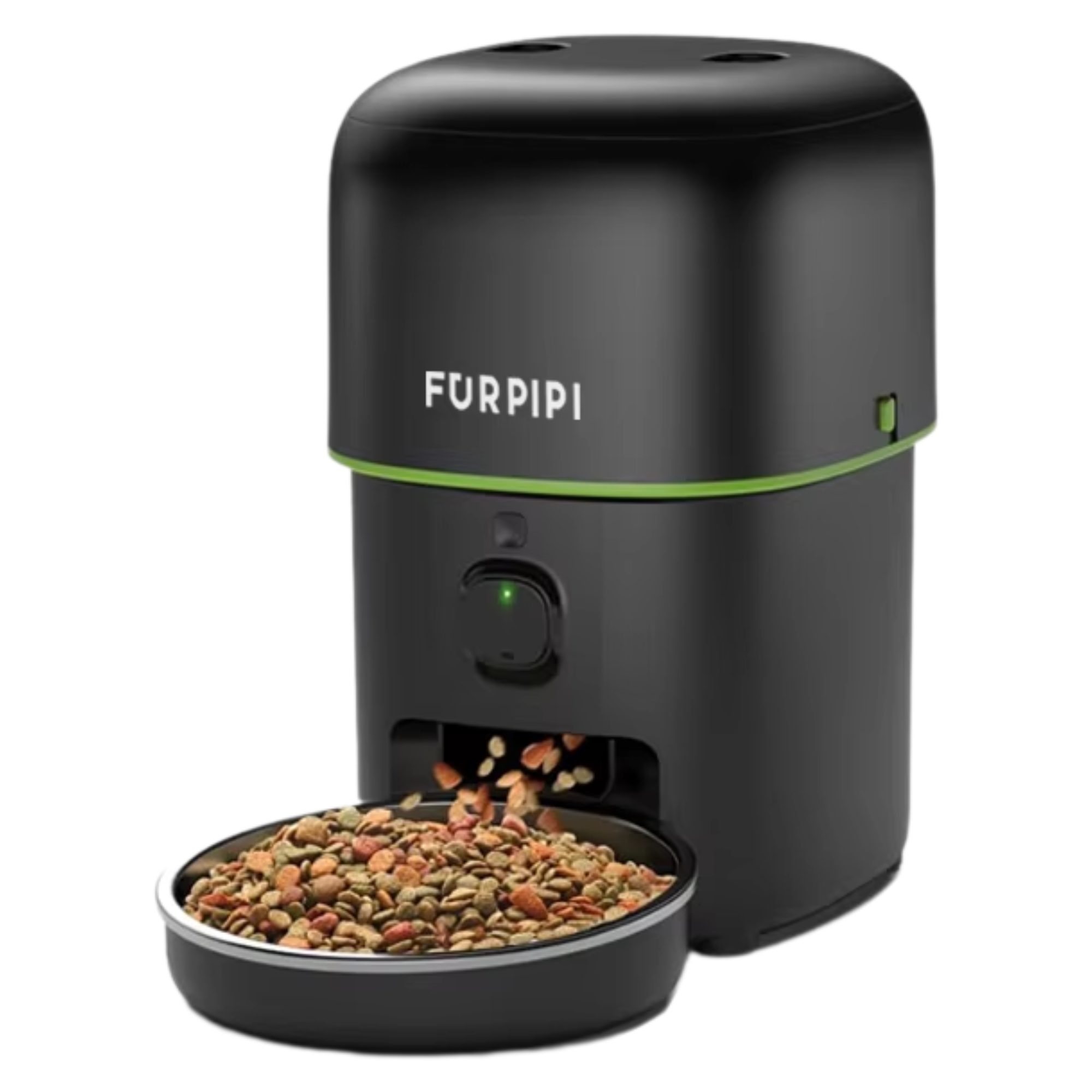 2L Black Auto Pet Feeder with 1080P Camera and WiFi