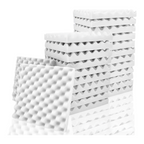 White Acoustic Foam 24-Pcs with Tapes Medium Density Panels for Studio, Bedroom, Home Theater