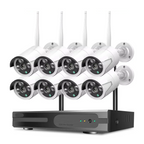16CH Wireless CCTV Kit with AI Human Detection & Night Vision