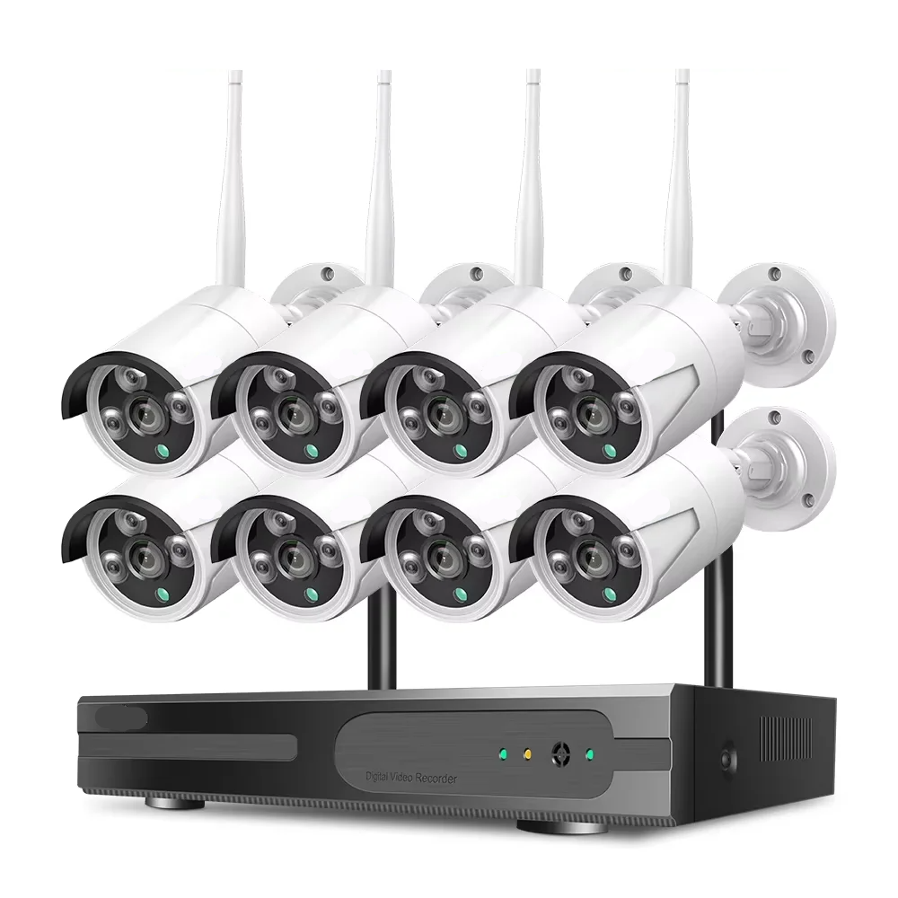 16CH Wireless CCTV Kit with AI Human Detection & Night Vision