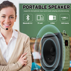 18W Waterproof Bluetooth Voice Amplifier with Wireless Mic and Power Bank Function