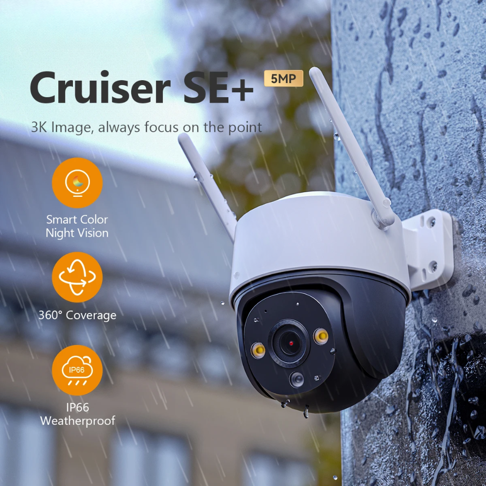 Smart 5MP Outdoor Security Camera with Motion Alerts & Full-Color Night Vision