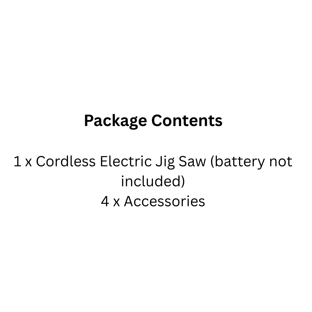 Portable Electric Jig Saw Cordless 1000W, Adjustable 45° Angle, 4 Accessories Included