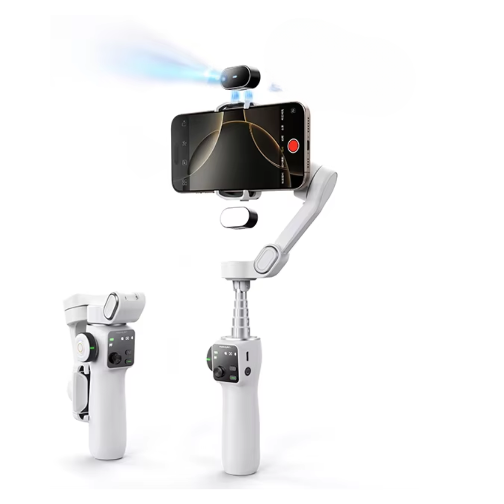 Portable 3-Axis Smartphone Gimbal with Extension Rod