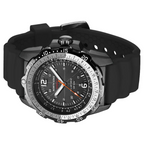 Solar Powered Outdoor Digital Watch with Altimeter Waterproof 50M, Luminous Display (Black)