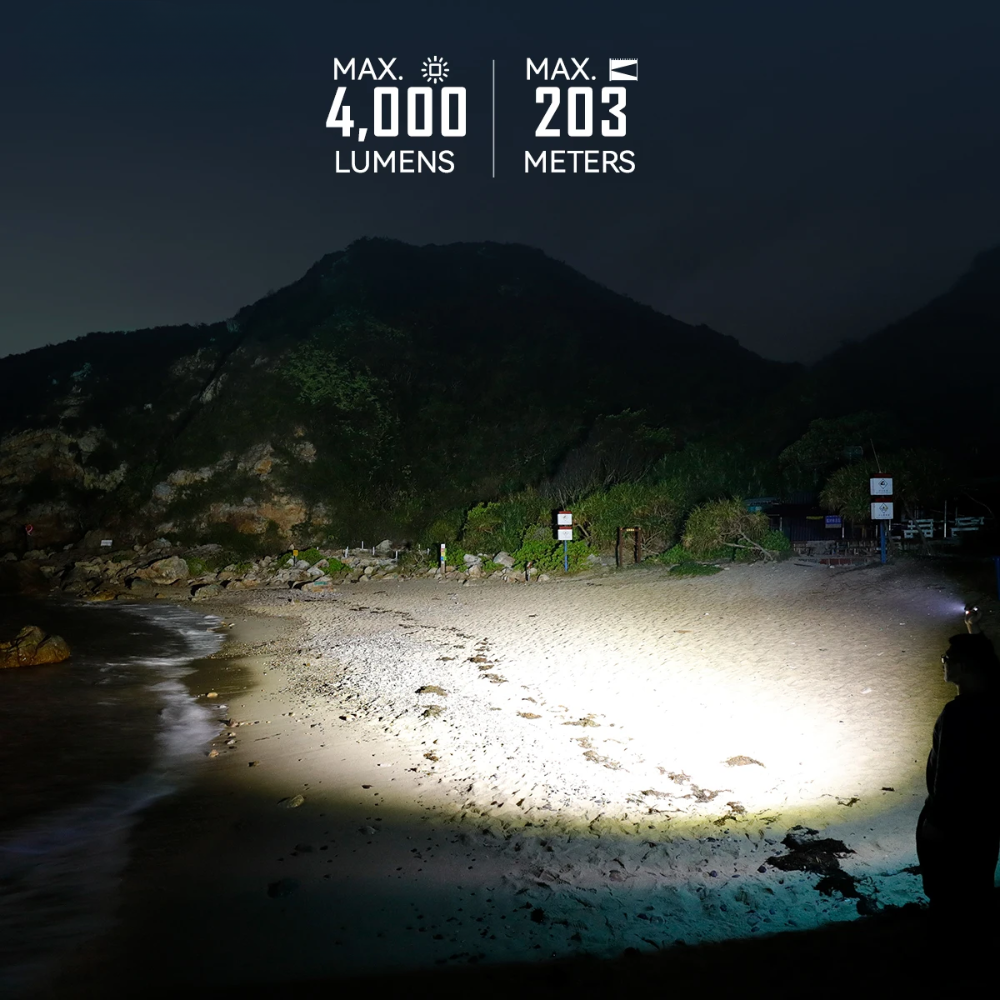 Ultra-Bright Waterproof EDC Torch 4000 Lumen, Camping & Outdoor Use
