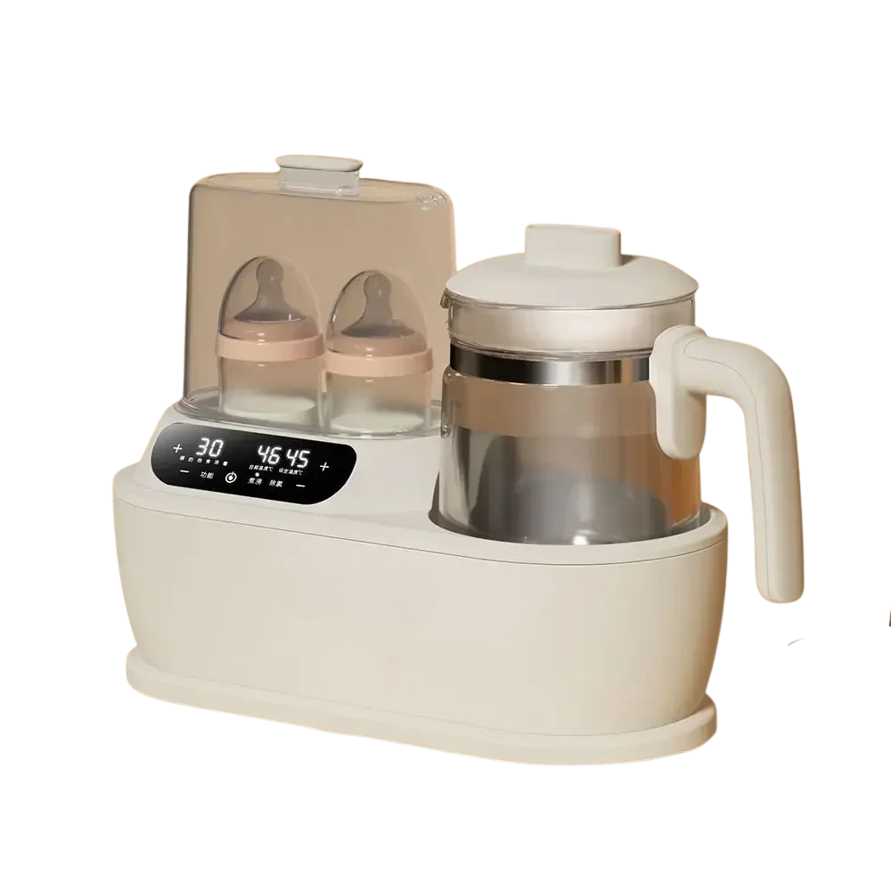 1L Electric Milk Warmer & Kettle 3-in-1 with Auto Thermostat and Glass Body – Gift Boxed