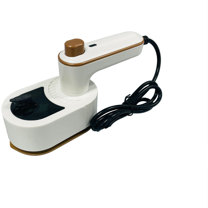 Portable Mini Folding Iron with Adjustable Heat Compact Beige Design