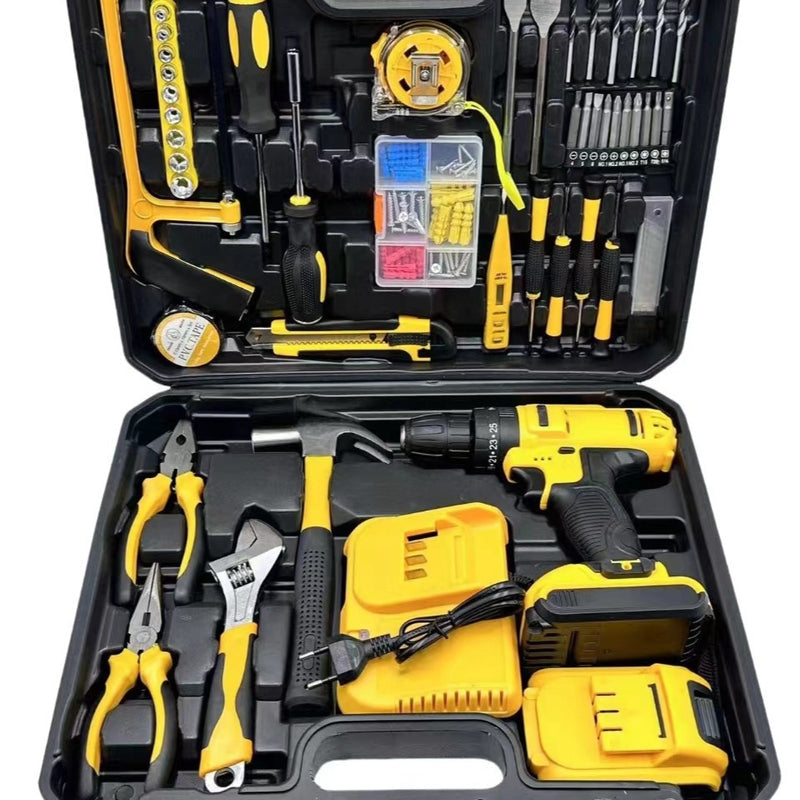 21V Cordless Drill & Screwdriver Kit with Rechargeable Battery for Home DIY