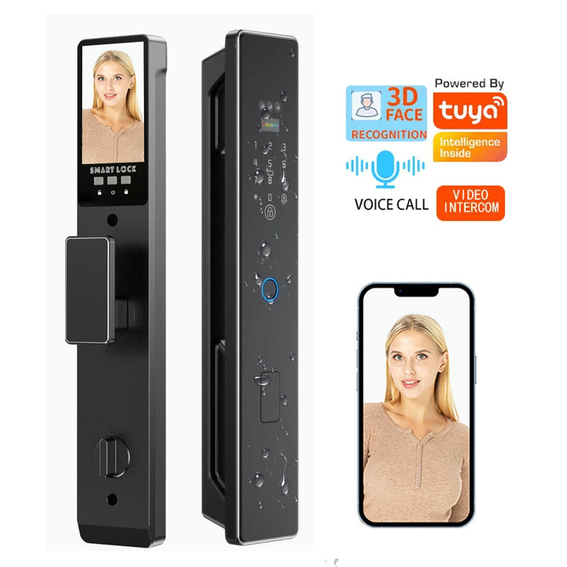 Digital Smart Door Lock with Fingerprint, PIN Keypad and Video Intercom