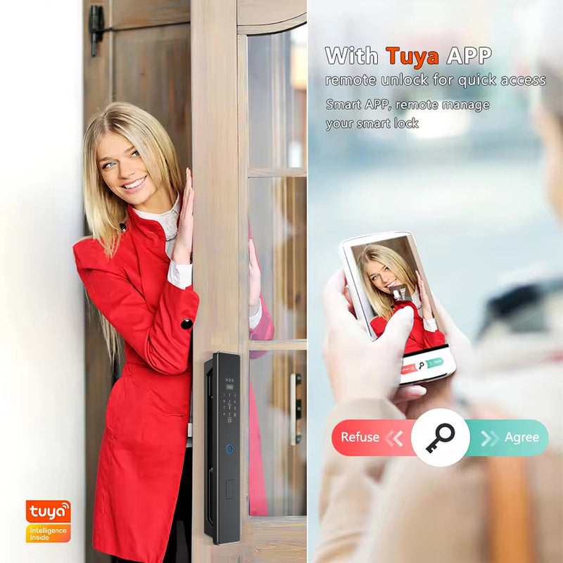 Digital Smart Door Lock with Fingerprint, PIN Keypad and Video Intercom