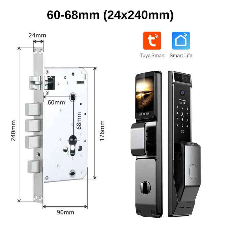 Smart Door Lock with 3D Face Recognition, Fingerprint, Password and App Access