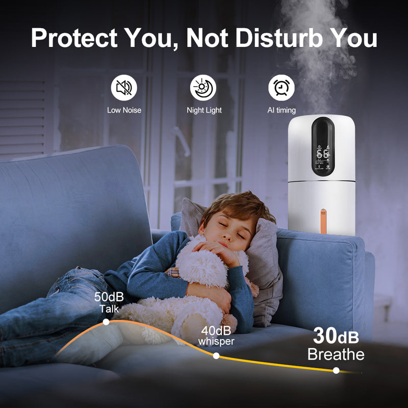 9L Ultrasonic Cool Mist Humidifier with Portable Design and Top Fill Water Tank