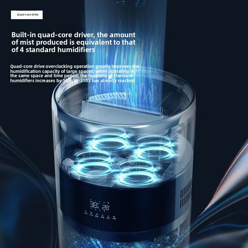 Large Capacity 10L+ Ultrasonic Humidifier with Manual Controls for Home