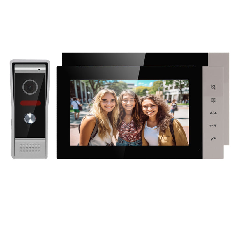 7-Inch Video Door Intercom with Touchscreen Monitor, Outdoor Camera and Door Unlock