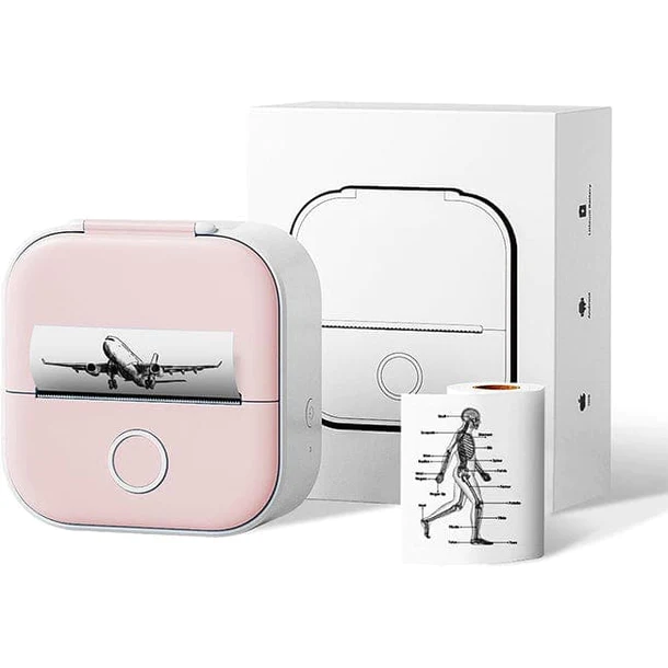 Compact Wireless Mini Thermal Printer 53mm Paper Width with Type-C Charging