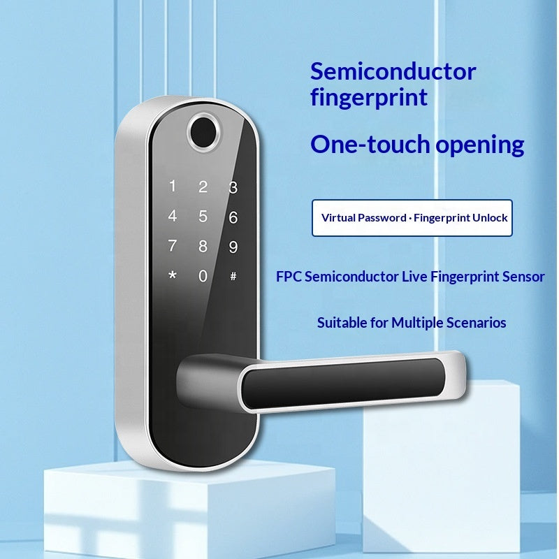 Tuya Wi-Fi Fingerprint Door Lock with Password and App Access for Wooden Doors