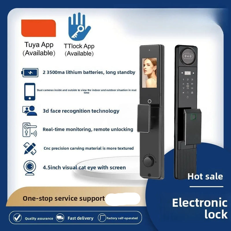 Digital Smart Door Lock for Wood and Metal Doors with Face and Password Access