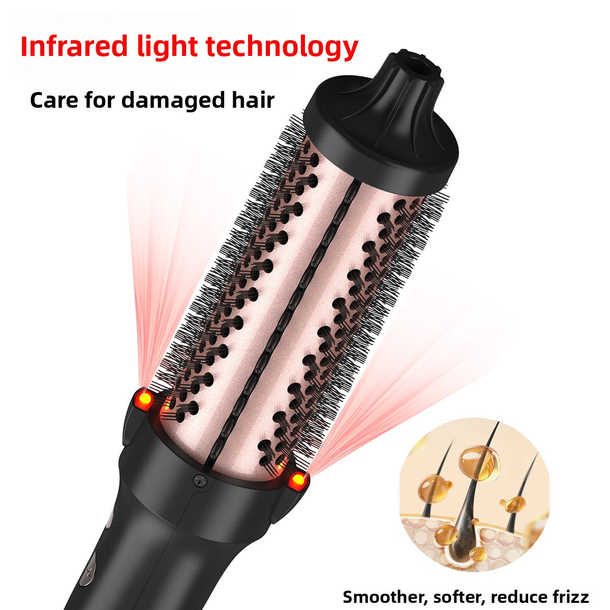 2-in-1 Hot Air Hair Curler and Straightener with Adjustable Temperature