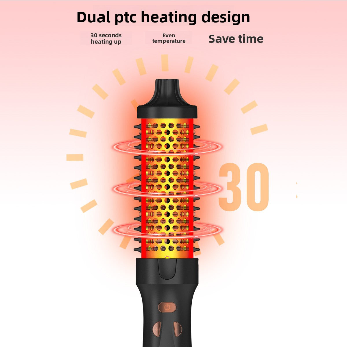 2-in-1 Hot Air Hair Curler and Straightener with Adjustable Temperature