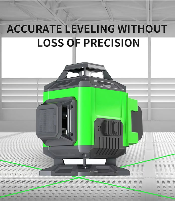 Portable Green Laser Level with 8/12/16 Lines and Automatic Self-Levelling