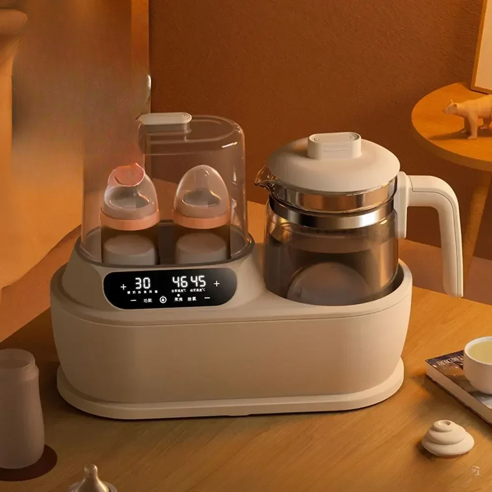 1L Electric Milk Warmer & Kettle 3-in-1 with Auto Thermostat and Glass Body – Gift Boxed