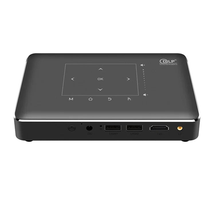 Compact Home Theater Projector 854x480 Dual-Band WiFi Auto Focus & Corner Keystone Black