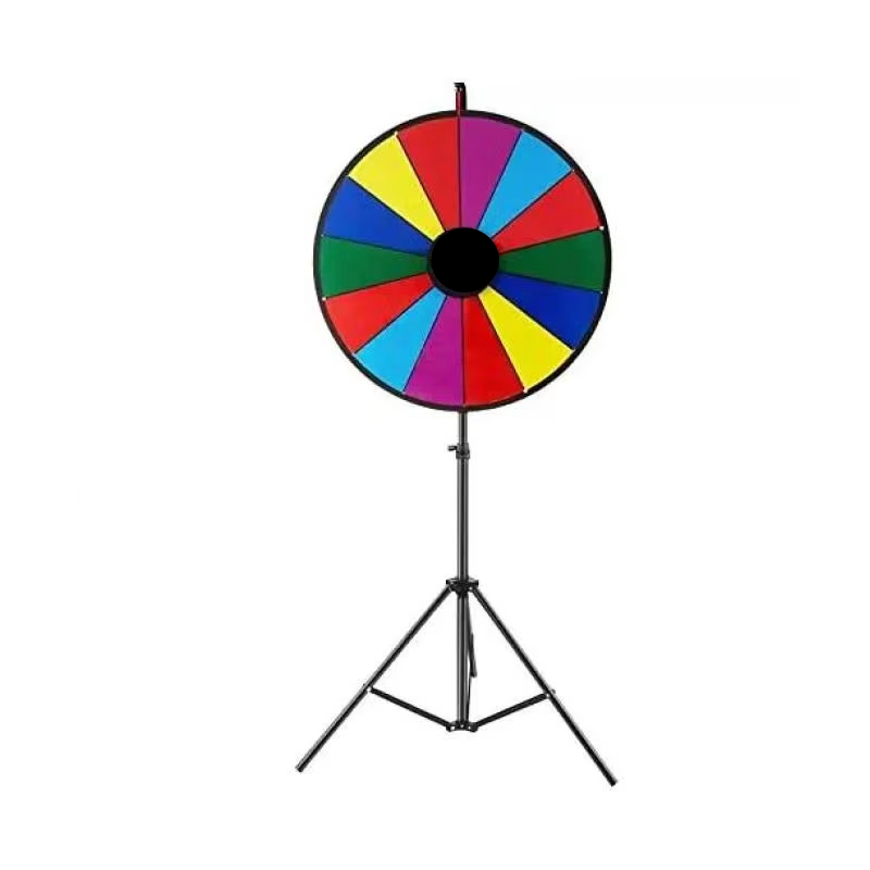 18 Inch Round Dry Erase Prize Wheel with 14 Custom Slots, Tripod Stand & Accessories for Events